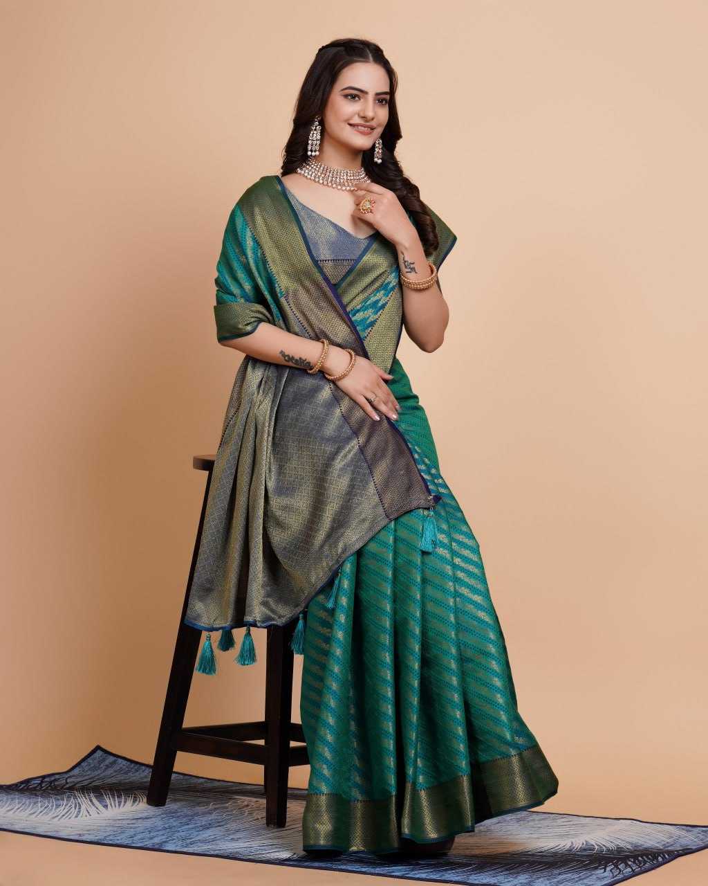 Stylish Banarasi Soft Silk Saree with Rapier Jacquard Work
