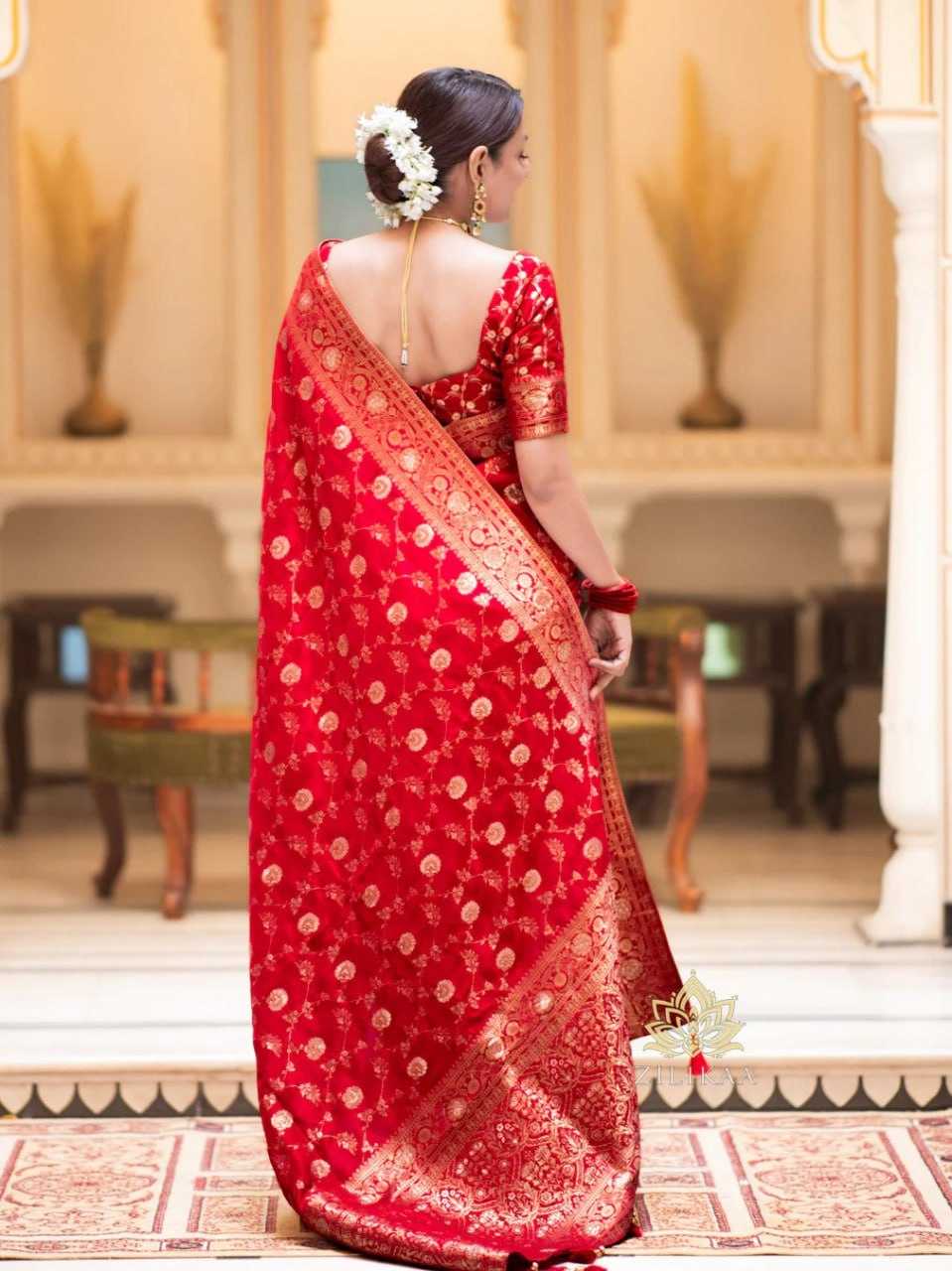 Elegant Banarasi Soft Silk Saree with heavy Brocade Work