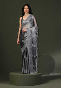 Soft Gray Burberry Silk Saree