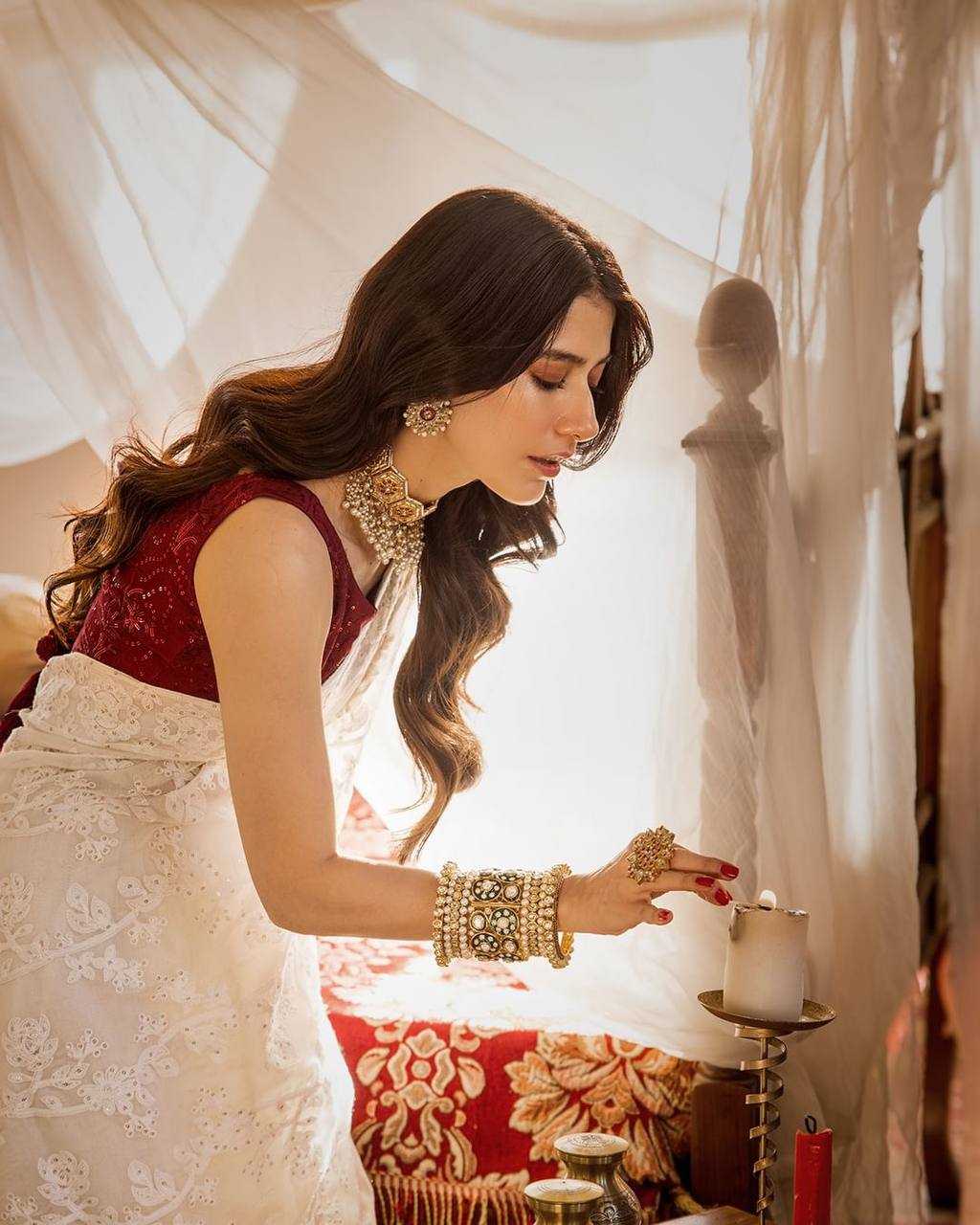 Elegant Georgette Saree with stone work