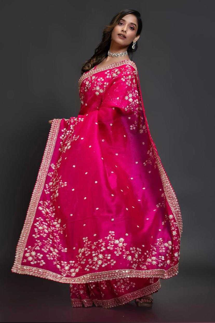 Pure Organza Saree With Thread & Sequin Saree