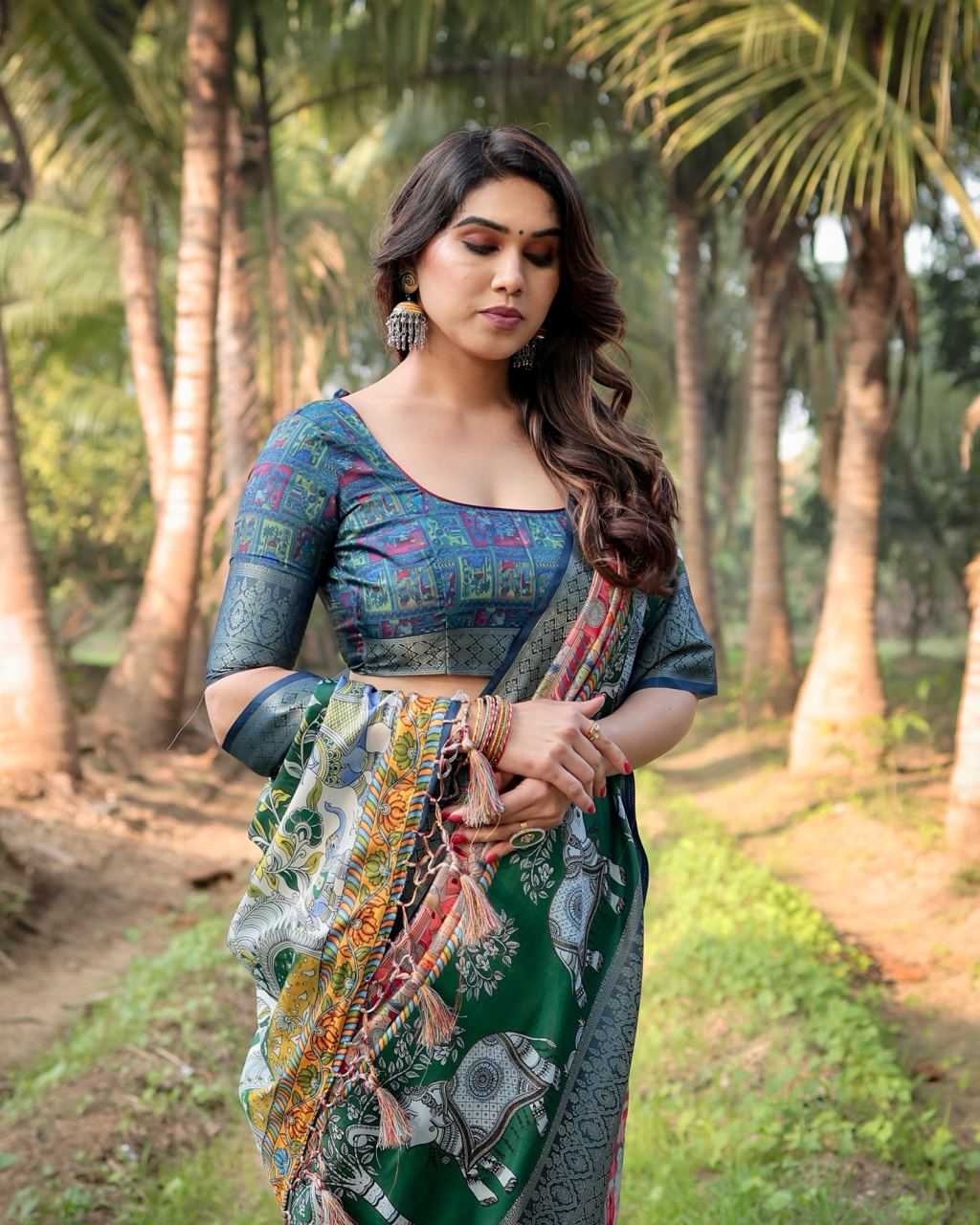 Elegant Work Wear Pure Silk Saree