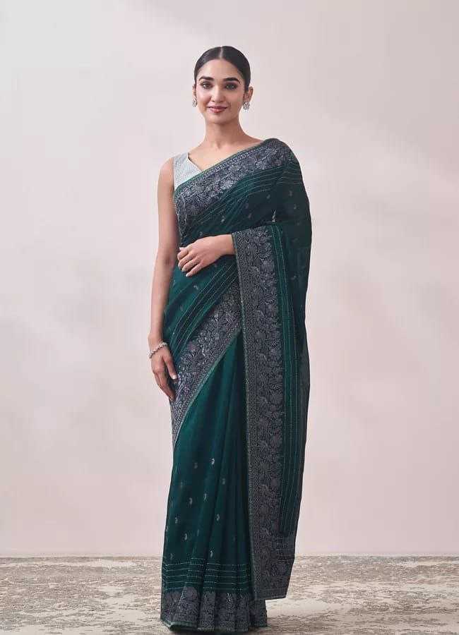 Stylish Rangoli Silk Saree With Designer Thread Work