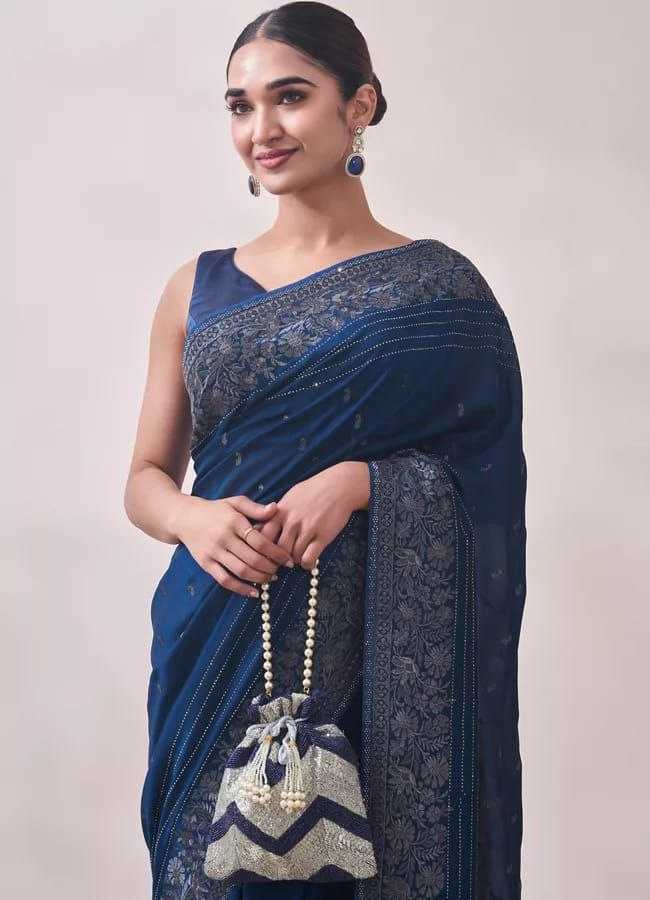 Stylish Rangoli Silk Saree With Designer Thread Work