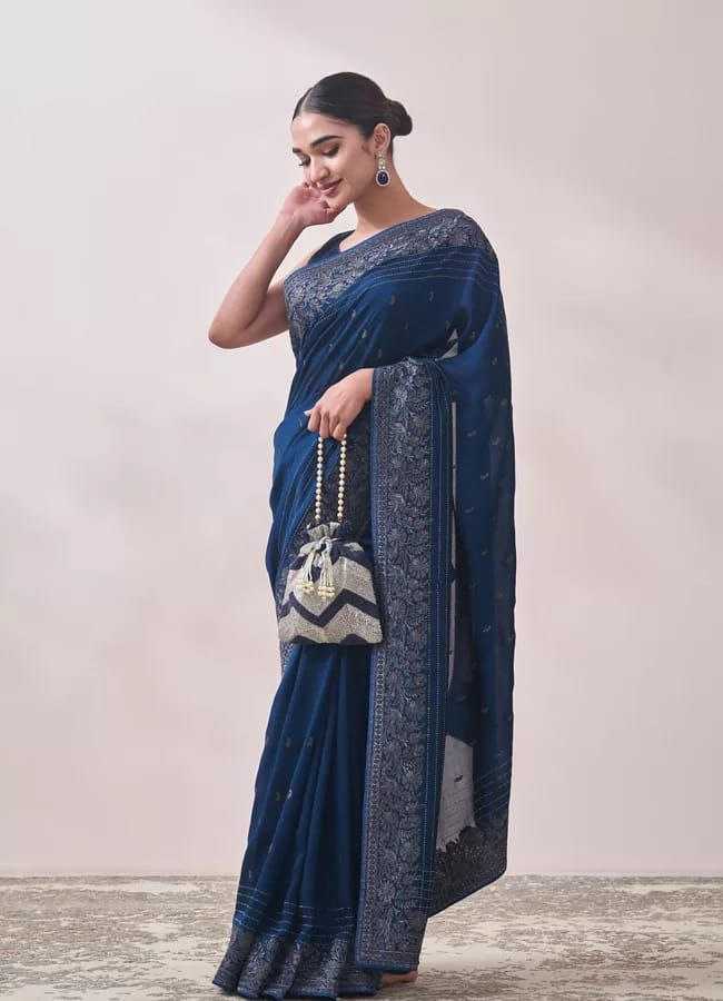 Stylish Rangoli Silk Saree With Designer Thread Work