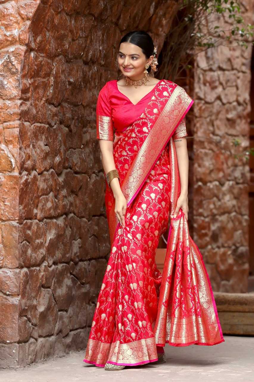 Banarasi Mushro Satin Silk Saree