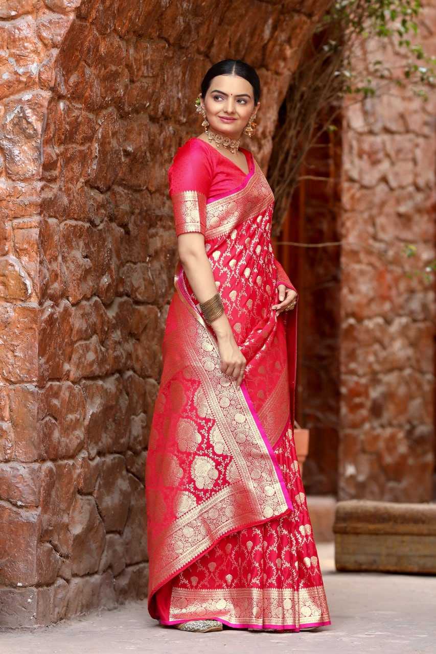 Banarasi Mushro Satin Silk Saree