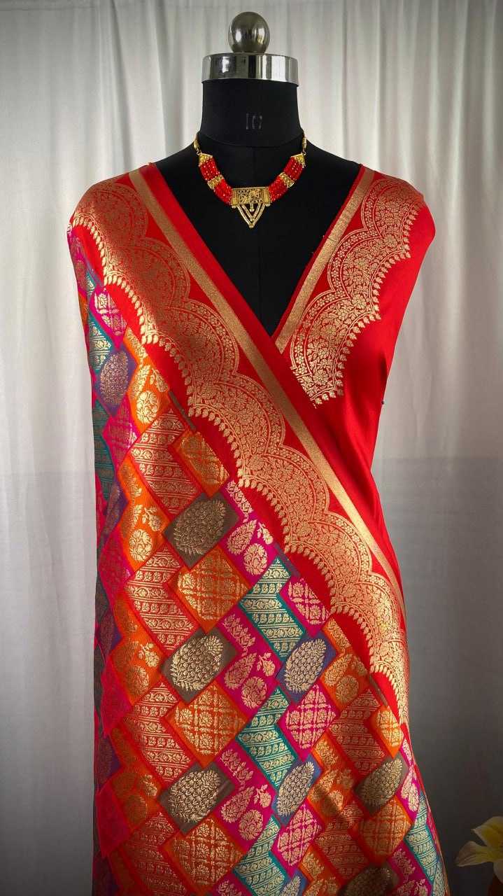 Banarasi Silk With Satin Silk Saree With Rangkat Weaves