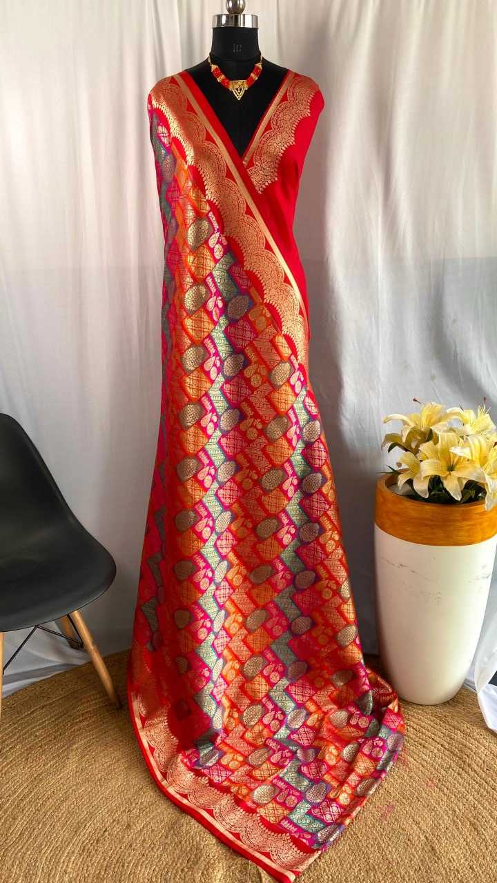 Banarasi Silk With Satin Silk Saree With Rangkat Weaves