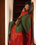 Traditional & Breathable Organic Banarasi Lichi Silk Saree