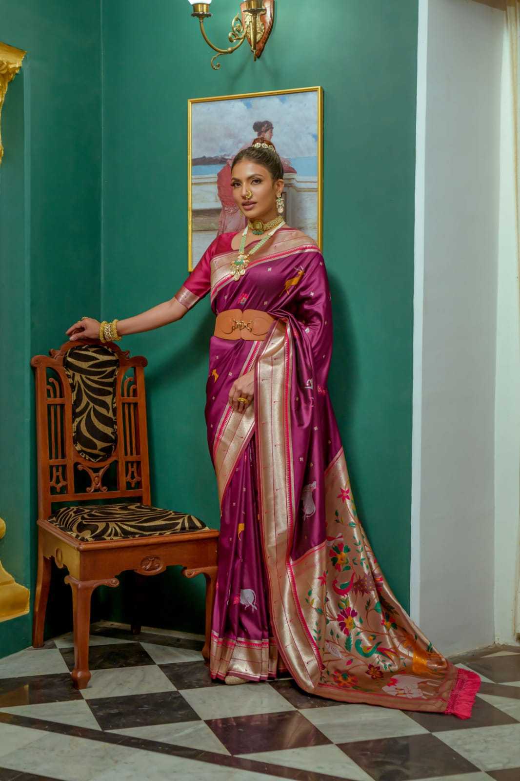Soft Muga Cotton saree in Jamdani Concept with All Over Colourful Butta Weaving Pattern