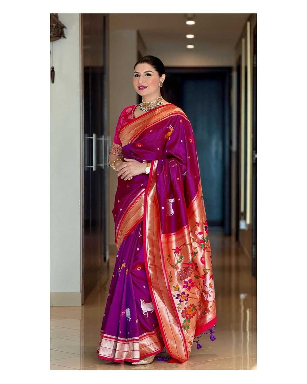 Soft Muga Cotton saree in Jamdani Concept with All Over Colourful Butta Weaving Pattern