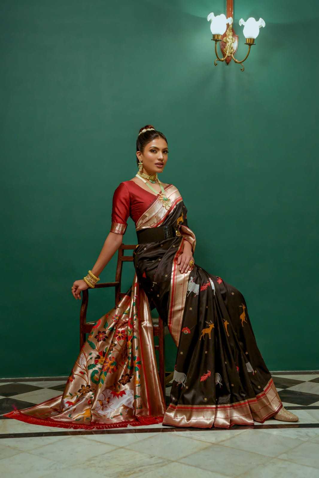Soft Muga Cotton saree in Jamdani Concept with All Over Colourful Butta Weaving Pattern