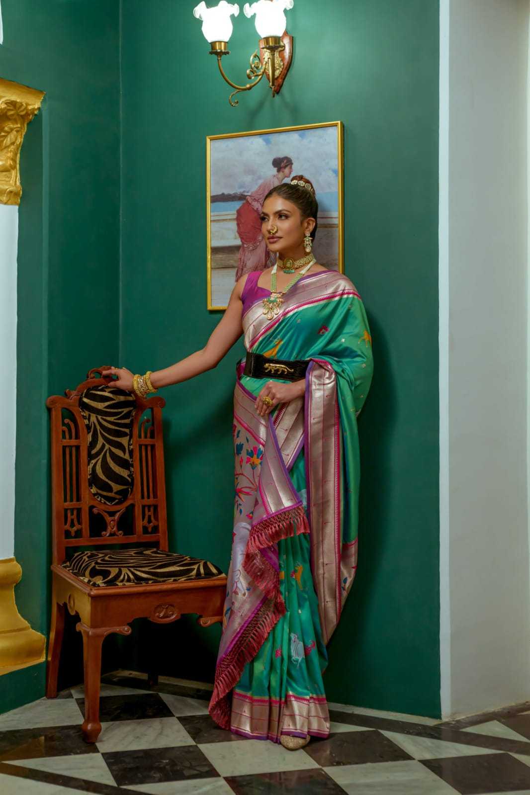 Soft Muga Cotton saree in Jamdani Concept with All Over Colourful Butta Weaving Pattern