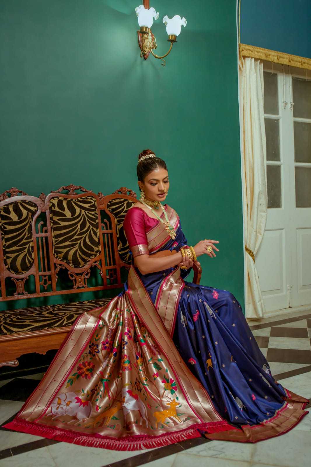Soft Muga Cotton saree in Jamdani Concept with All Over Colourful Butta Weaving Pattern