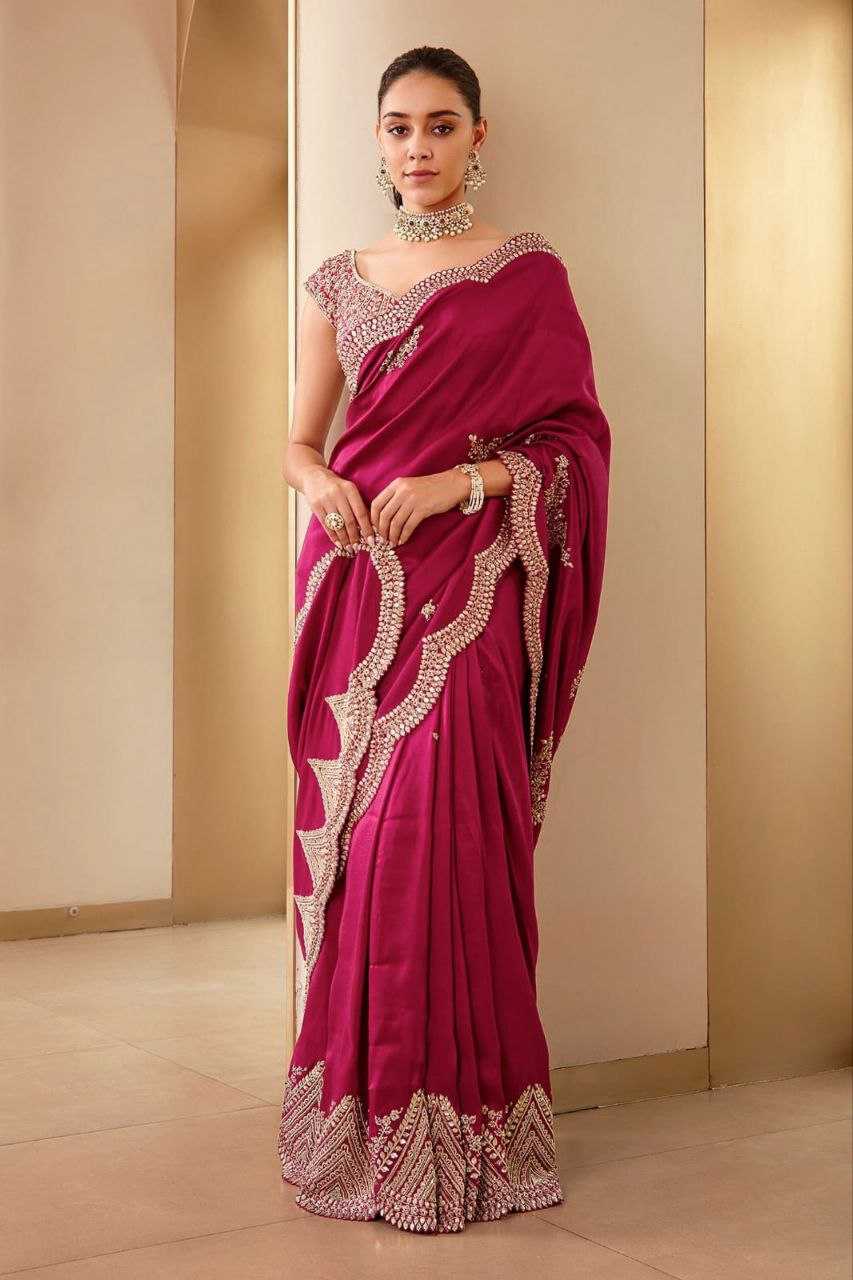 Two Tone Vichitra Silk Saree
