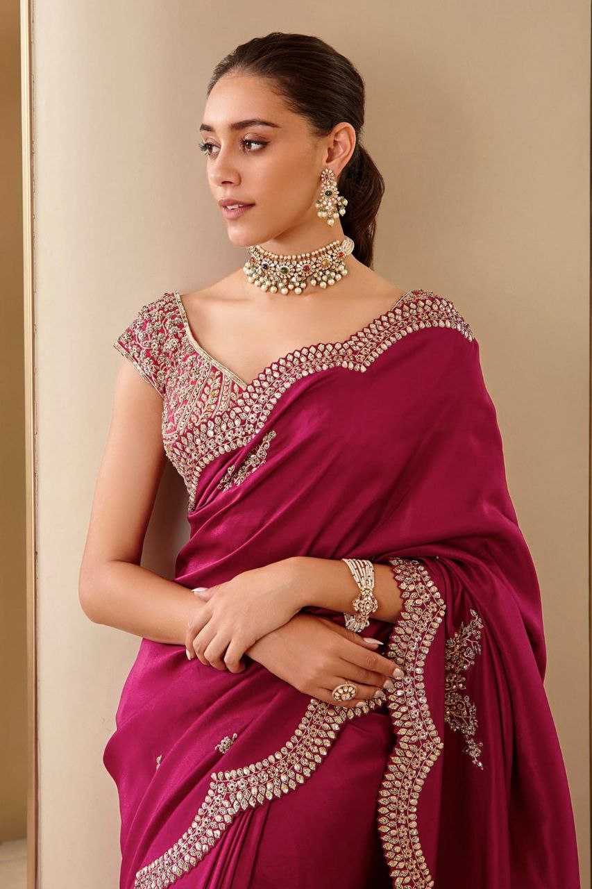 Two Tone Vichitra Silk Saree