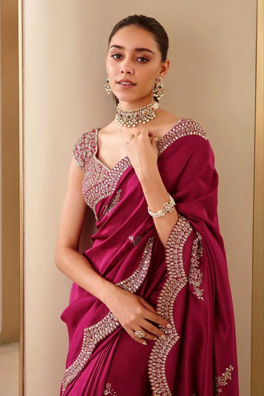 Two Tone Vichitra Silk Saree